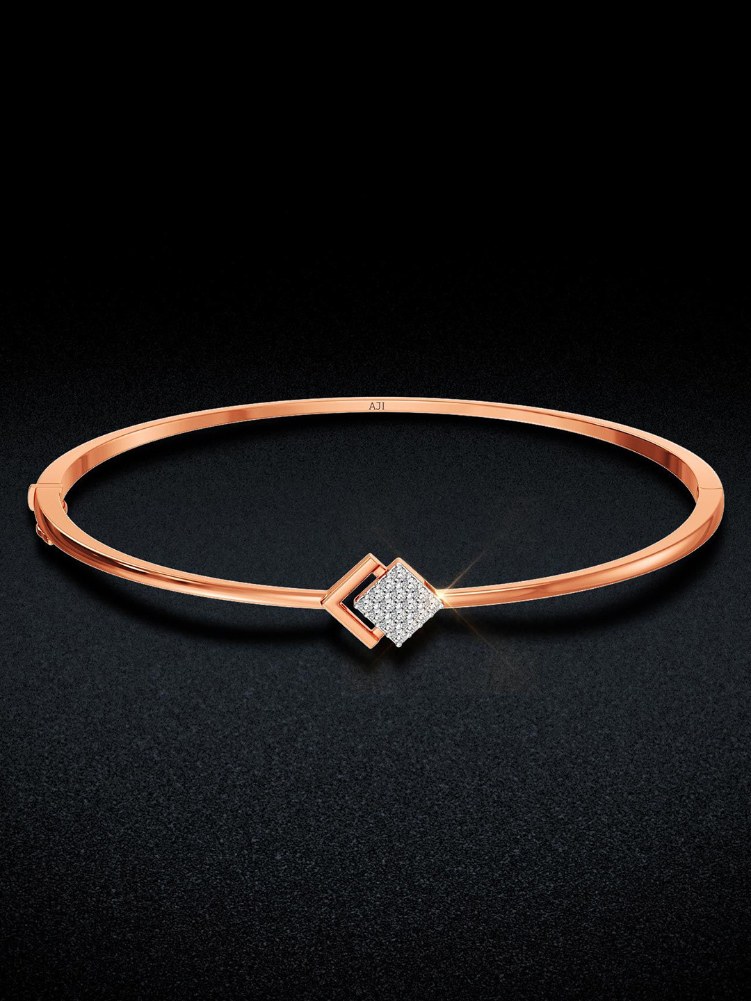 Joyalukkas Sleek Square Charm Diamond Bracelet