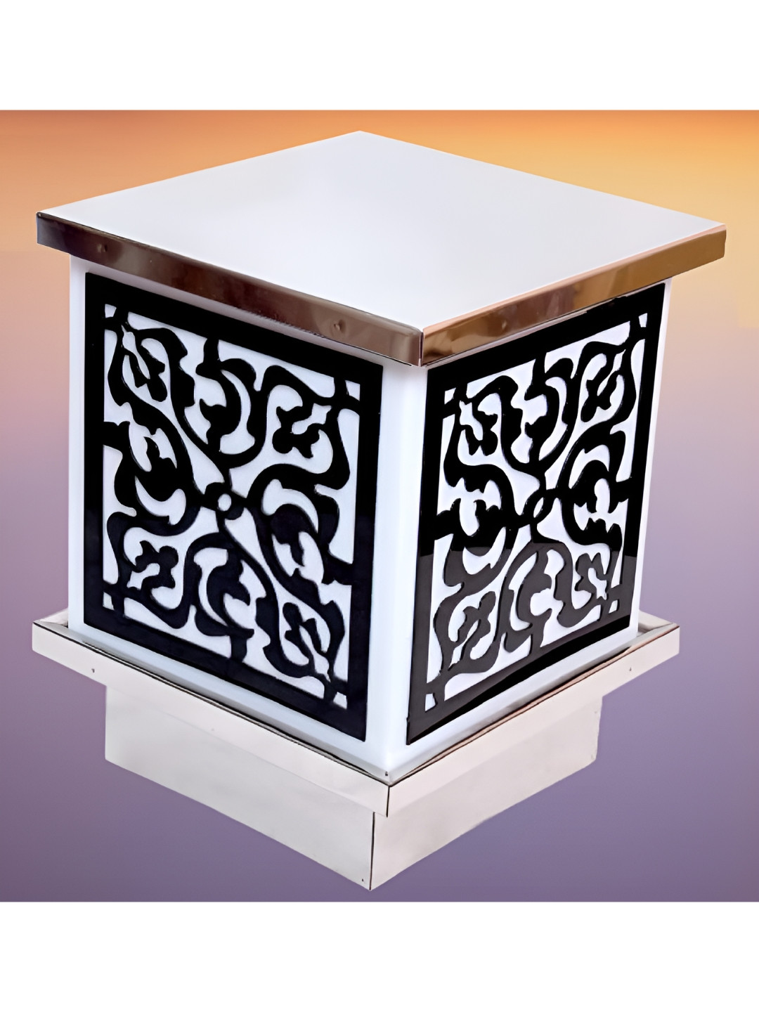 KINIS White Modern Shape Gate & Garden Outdoor Lamps