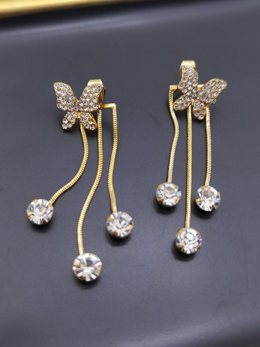 PolluxCraft Women Contemporary Drop Earrings With Artificial Stones