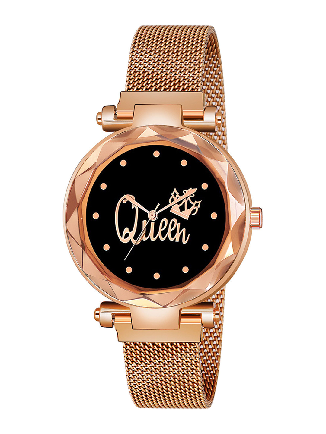 CSAMON Women Printed Analogue Metal Round Casual Watch - Queen Maganet
