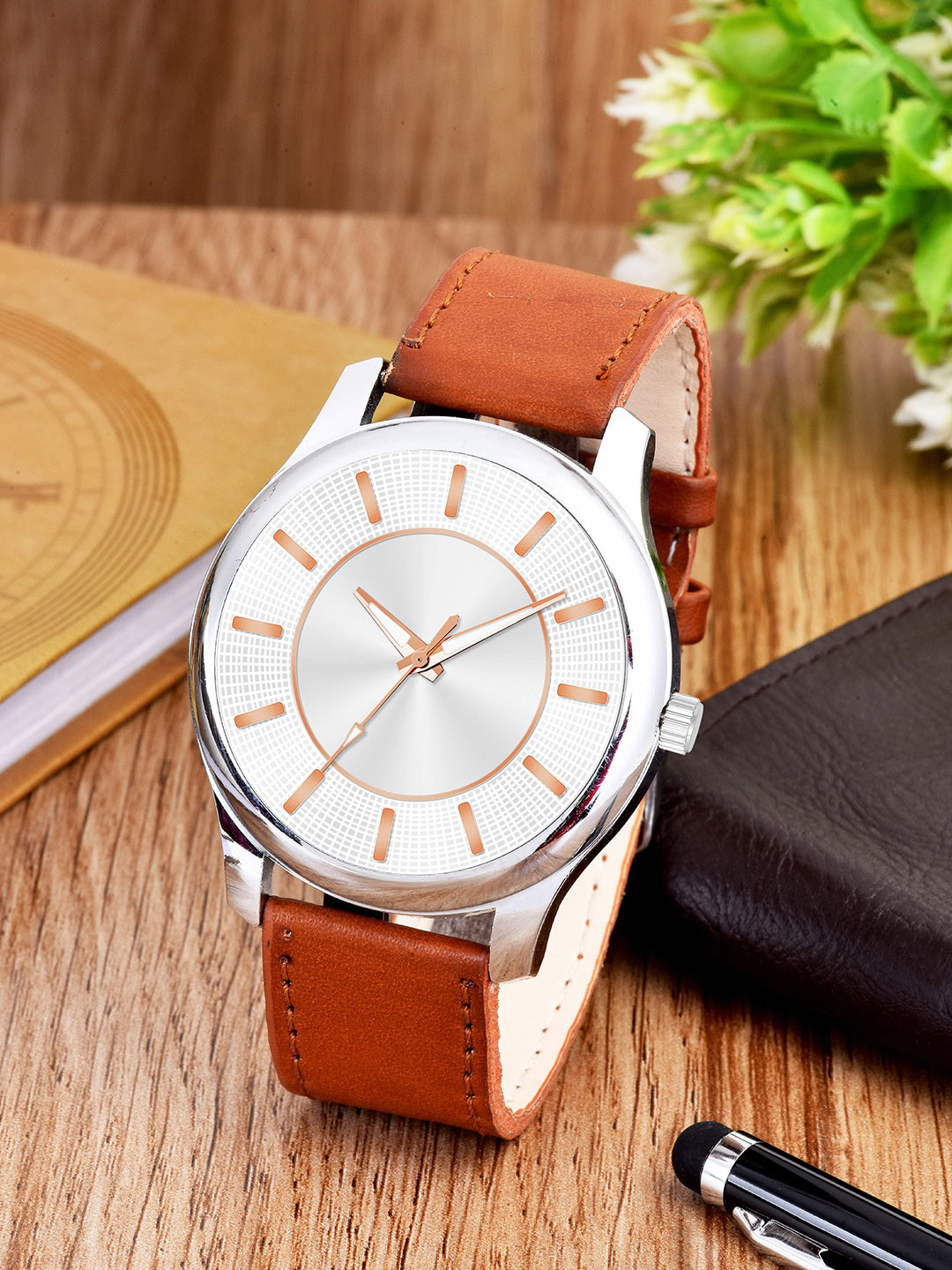 CSAMON Men Analogue Watch 1017 SLVB9087 BRO Chikani L