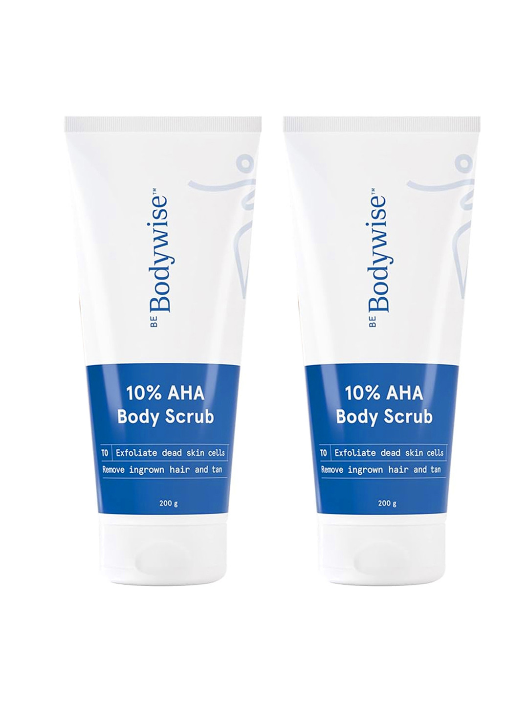 Be Bodywise 2-Pcs 10% AHA Body Scrub with Oat & Aloe Vera Extract - 200 g each