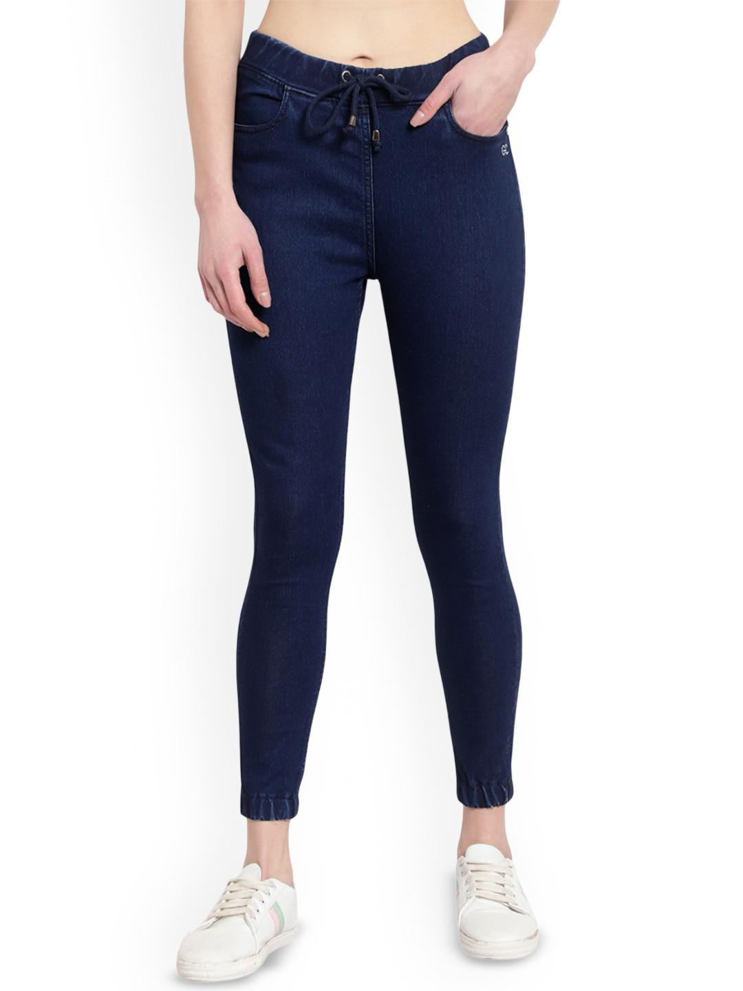 God's Club Women Skinny Fit High-Rise Stretchable Joggers