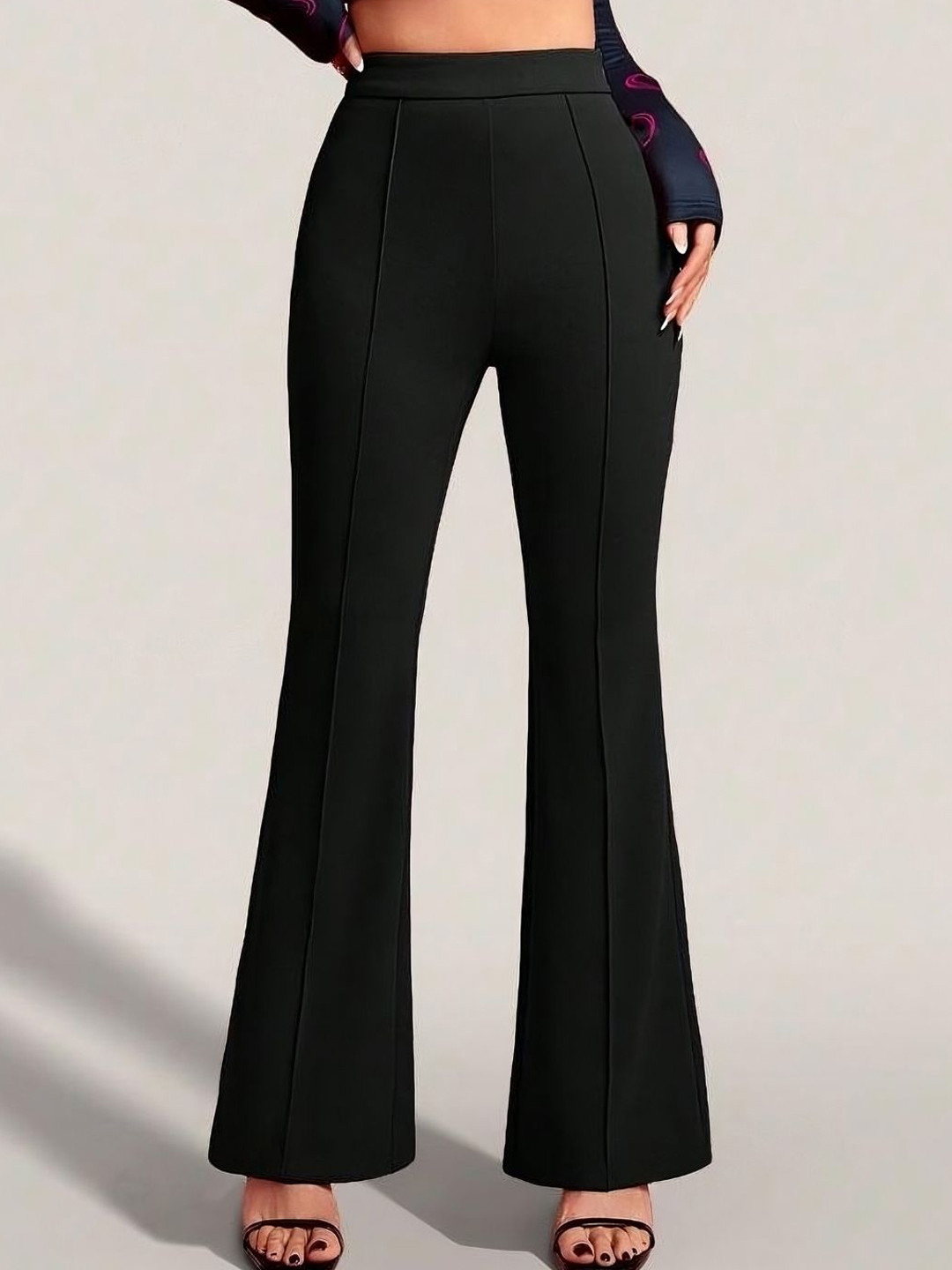 Visit Wear Women Relaxed Fit Mid-Rise Regular Trousers