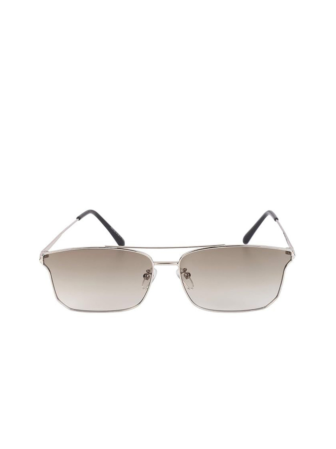 AUGEN Unisex Silver Toned Square Sunglasses with UV Protected Lens VI-SG-8093