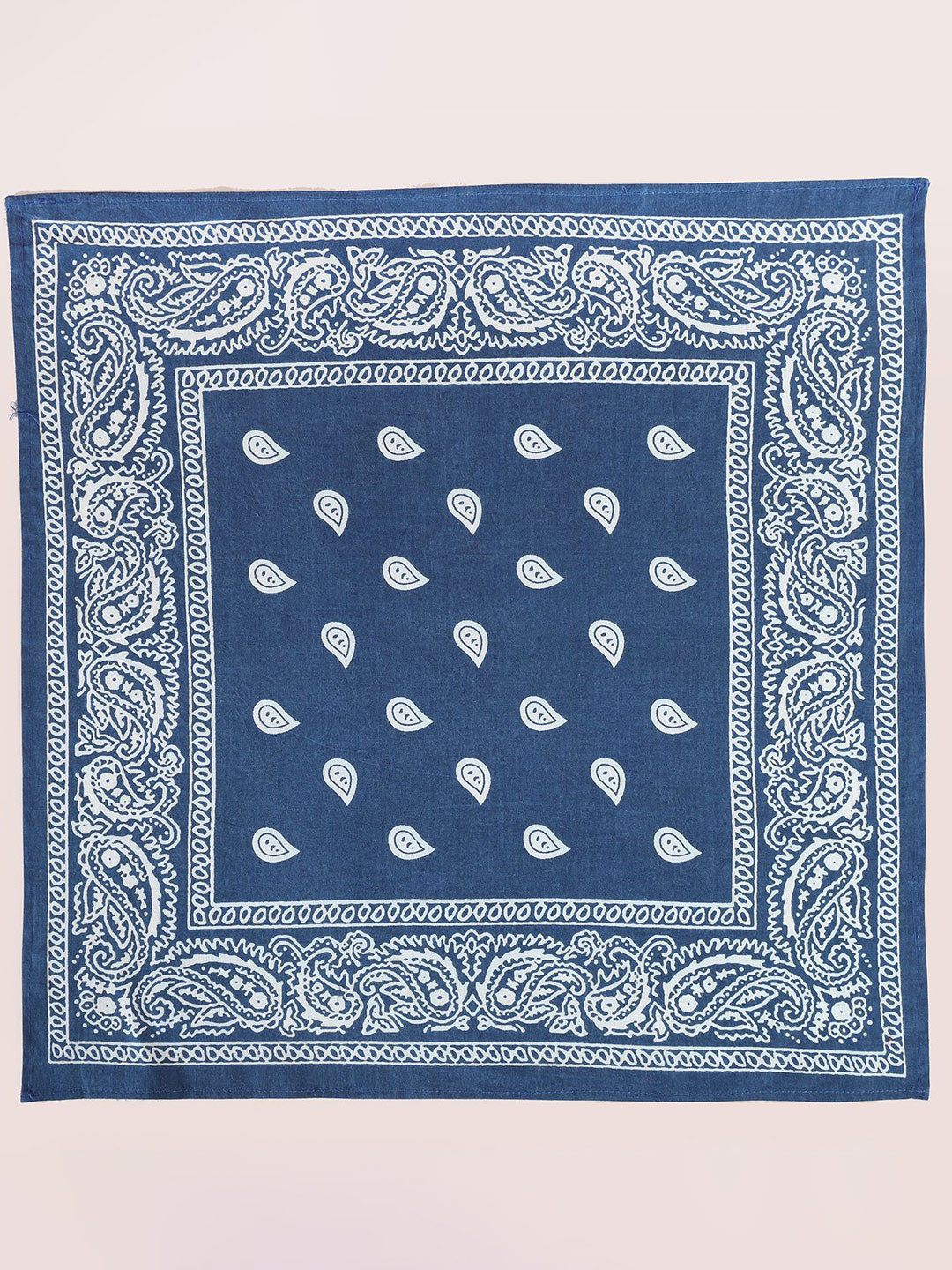 HANDICRAFT PALACE Women Blue Paisley Printed Pure Cotton Bandana