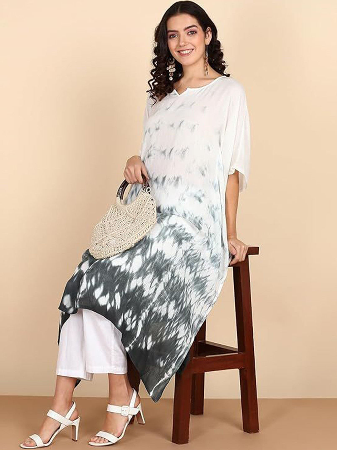 PinkTribe Women Printed Kaftan Kurta