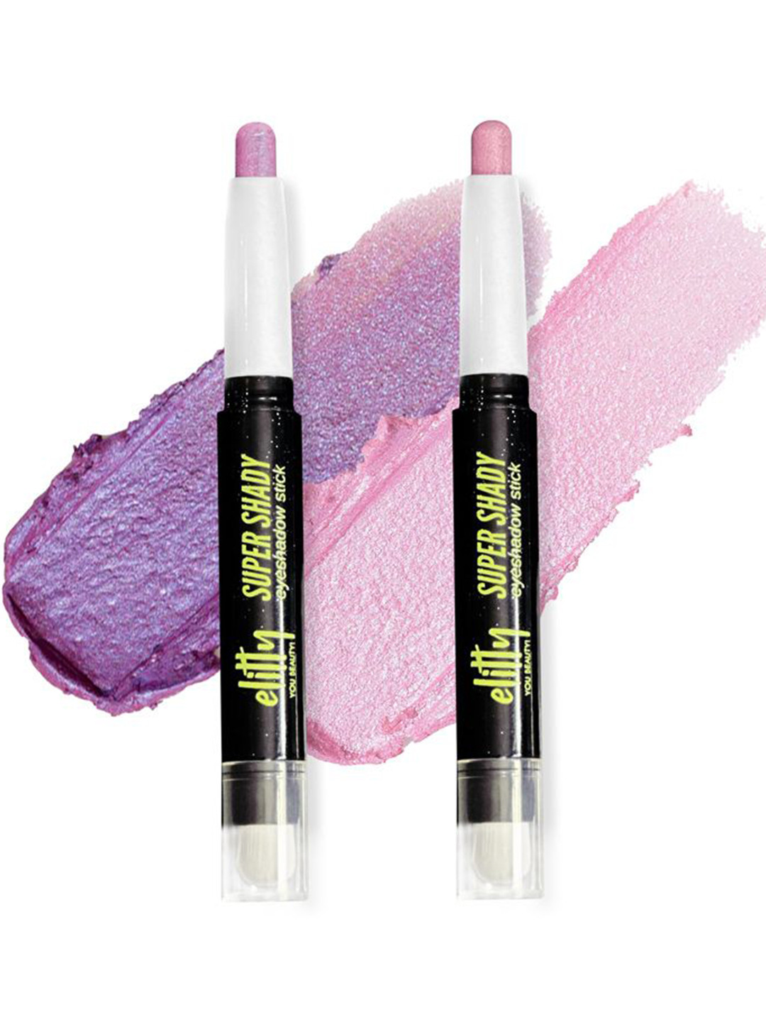 Elitty Set Of 2 Super Shady Shimmer Eyeshadow Stick - 1.7 g Each - Pink & Lilac