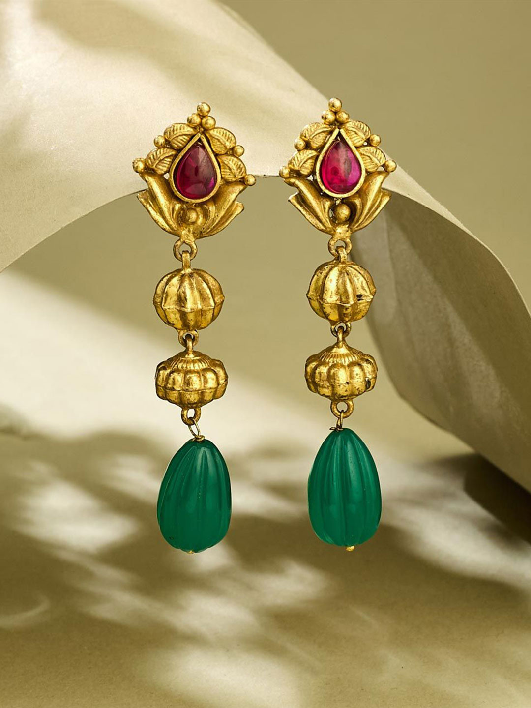 Fabindia Women Contemporary Jadau Drop Earrings