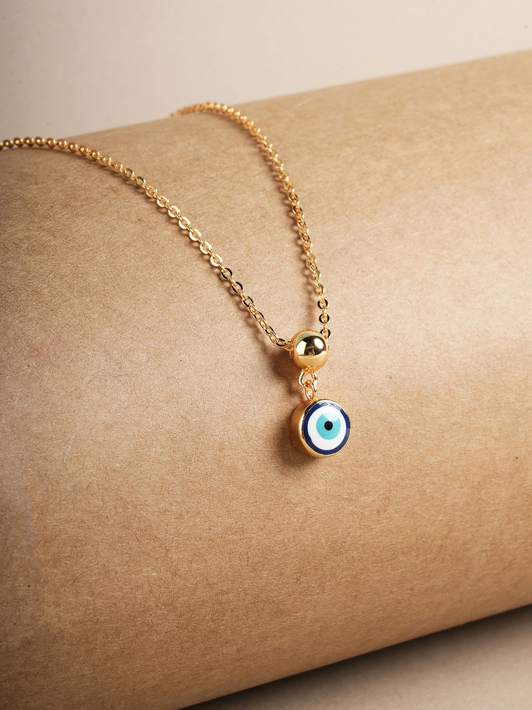 PALMONAS Gold-Plated Evil Eye Waterproof & Anti-Tarnish Pendants & Chains