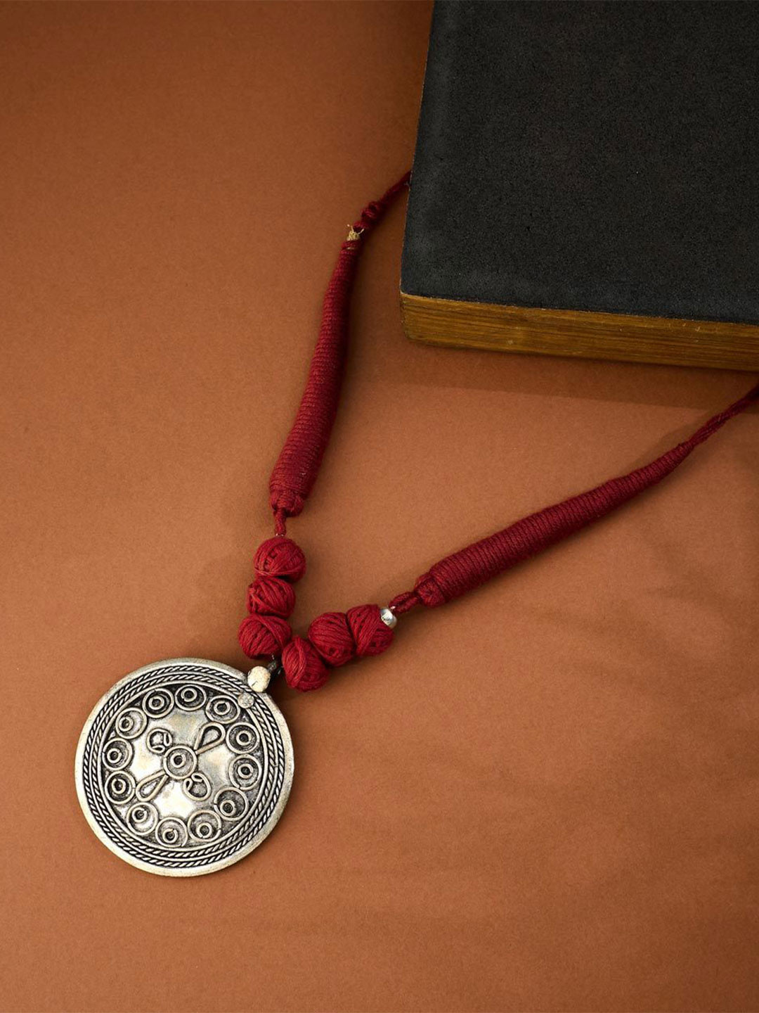 Fabindia Metal Floral Design Long Necklace