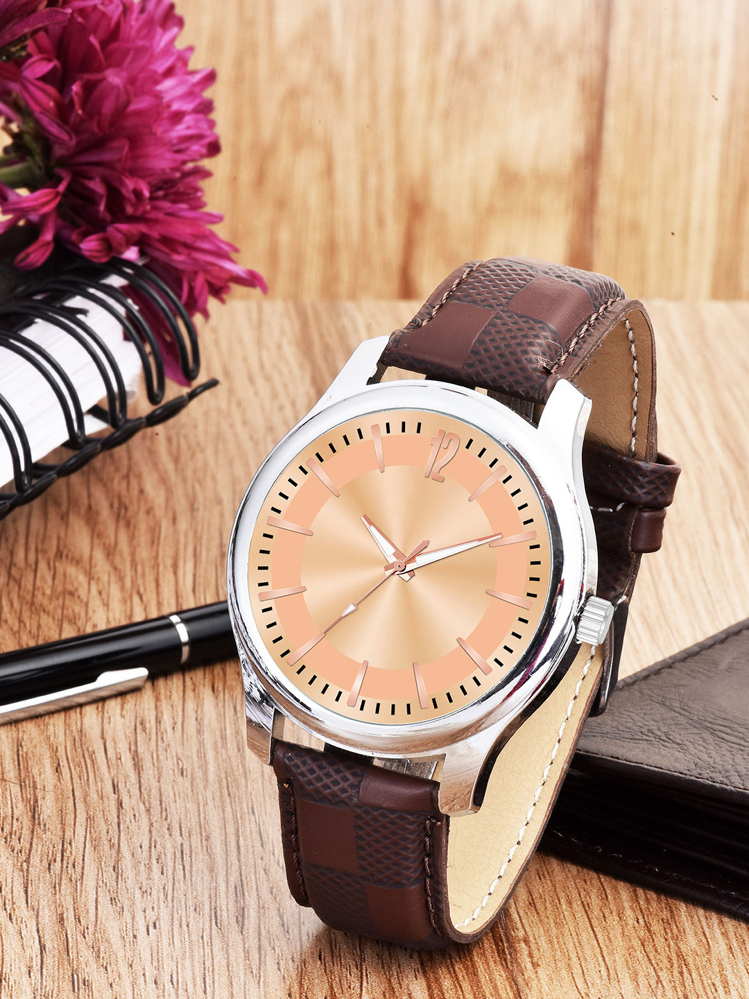 CSAMON Men Round Dial Analogue Watch 1017 RGB9084 BRO Chekas L