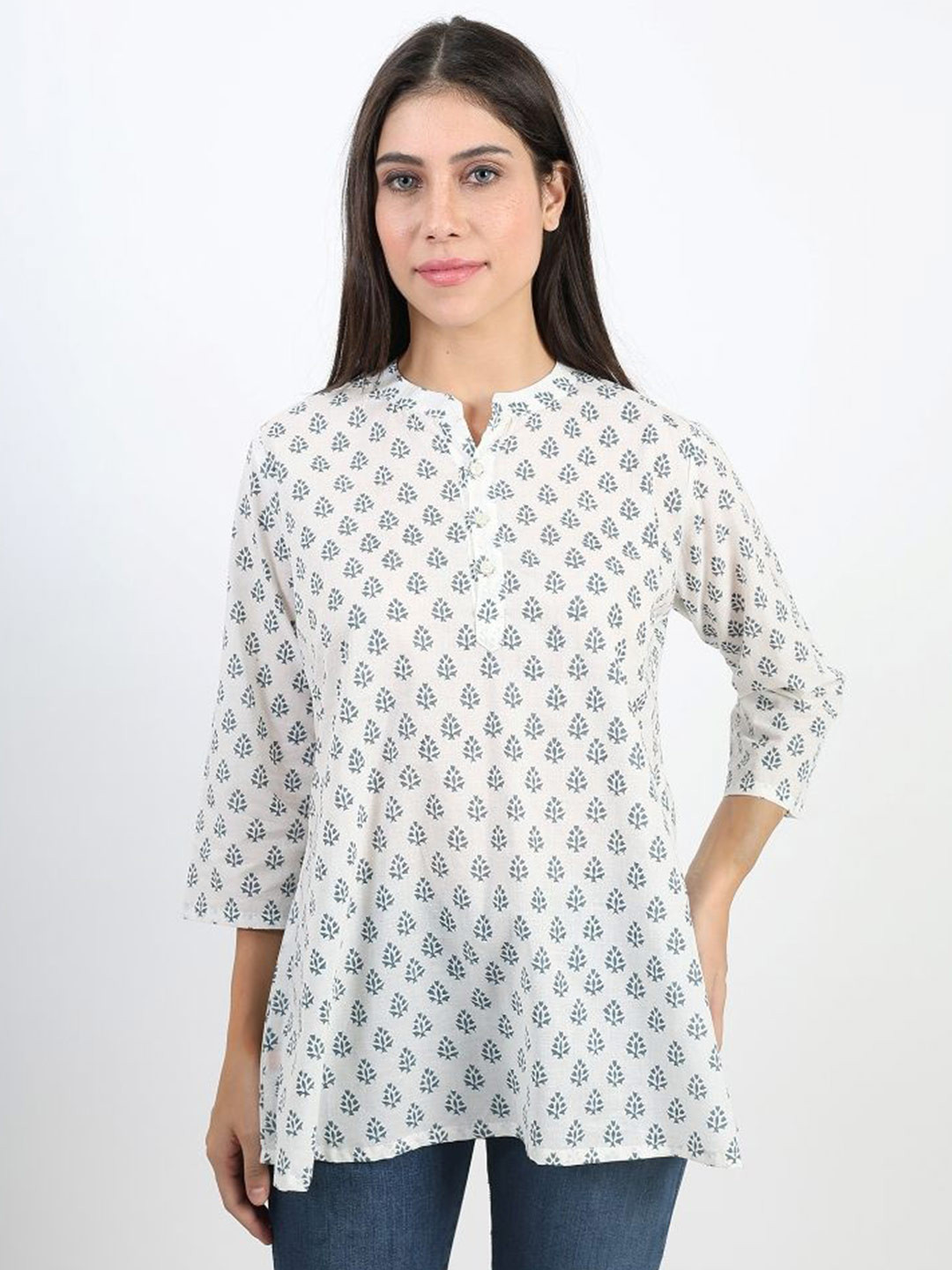 Art Avenue Women Ethnic Printed Cotton Tunics