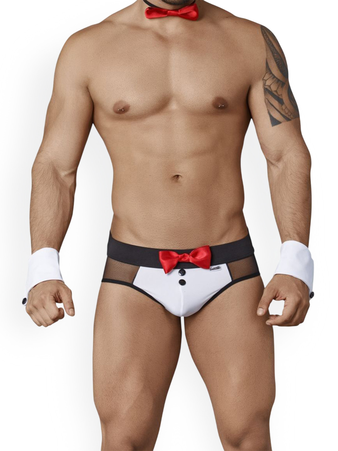 MOODSTRING Low Rise Thong Briefs ML-07900-BK-S