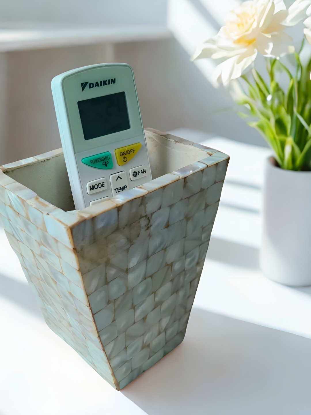 THE HOME CO. Mosaic Chips Printed Wooden Multi-Utility Organizer