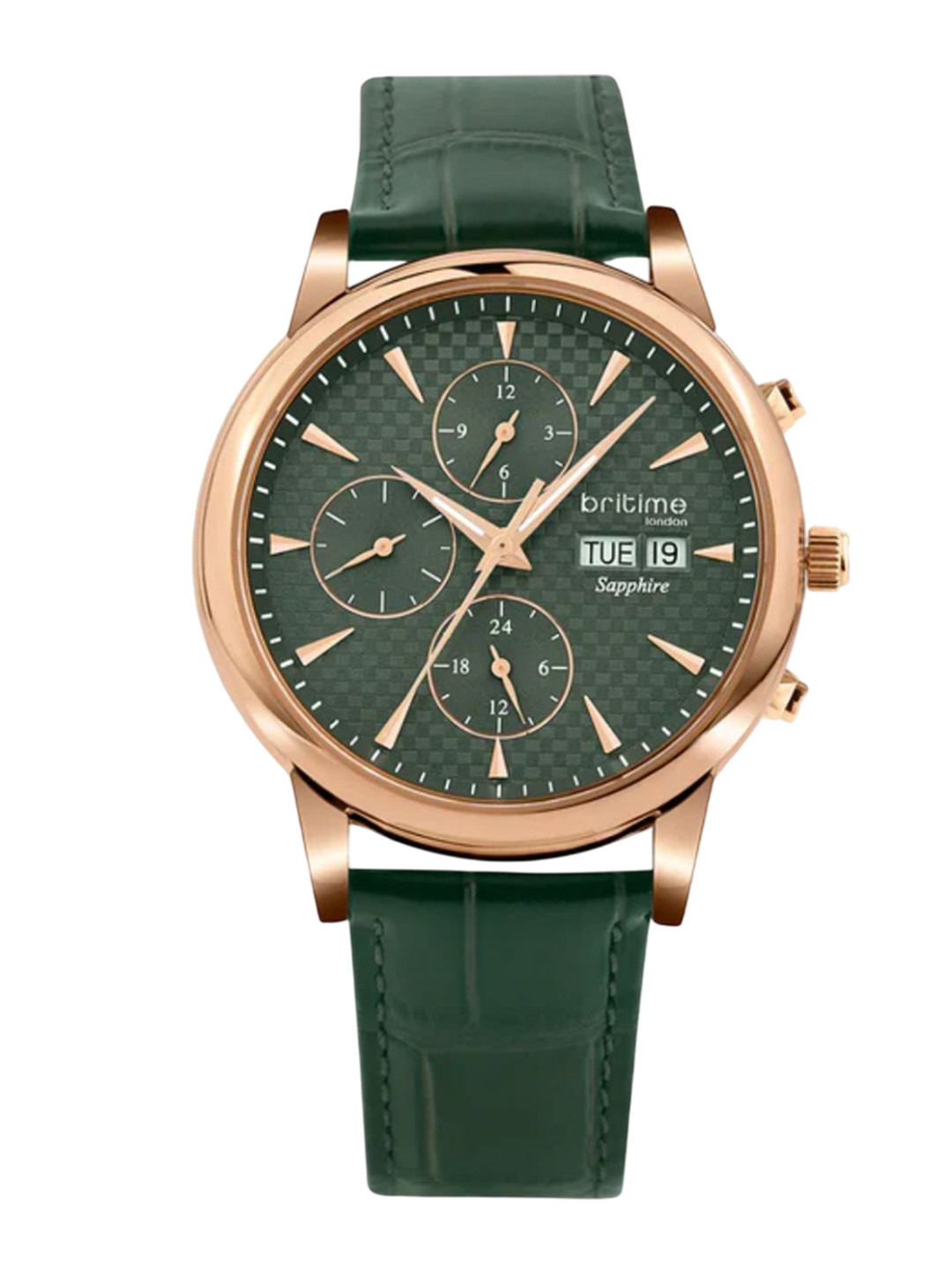 Britime Men Dial & Leather Straps Analogue Automatic Motion Powered Watch 928-L31412