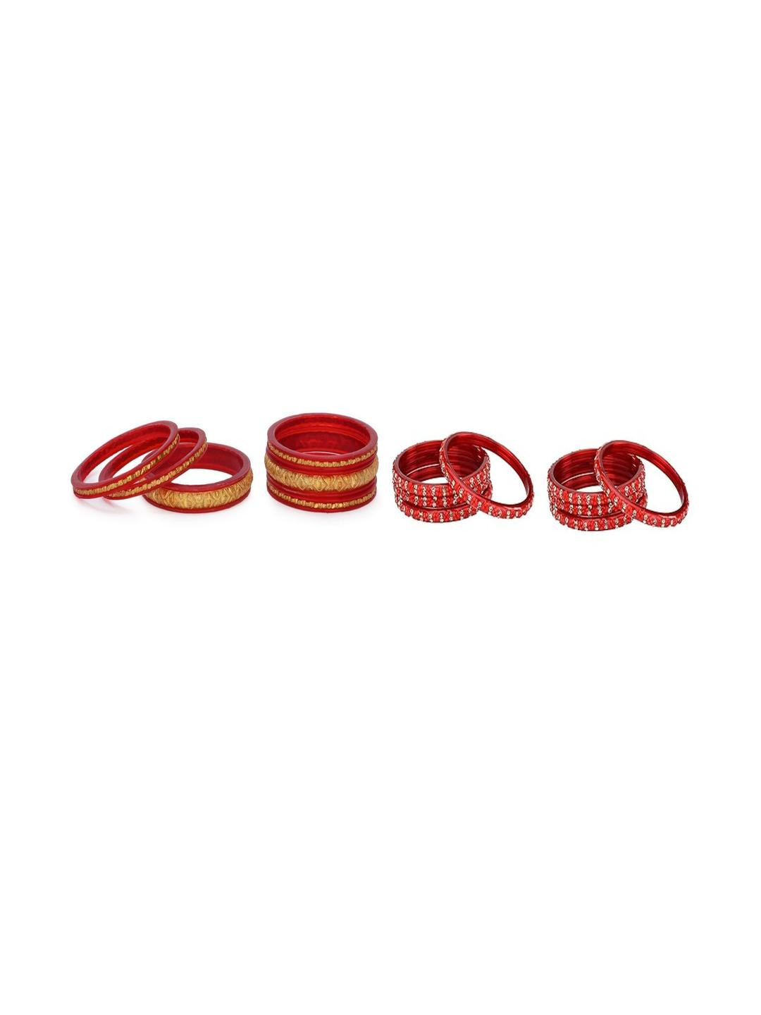 SOMIL Set Of 14 Gold Alloy Bangles