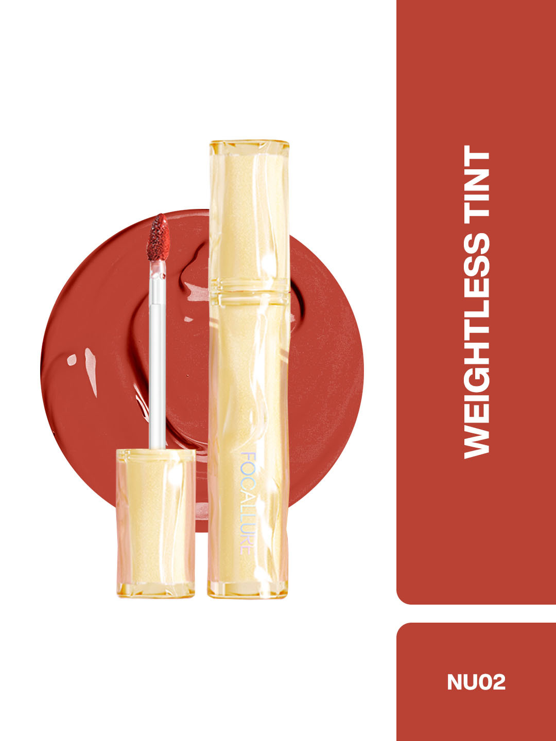 FOCALLURE Color Lasting Lip Tint Lip Gloss - 2g - NU02