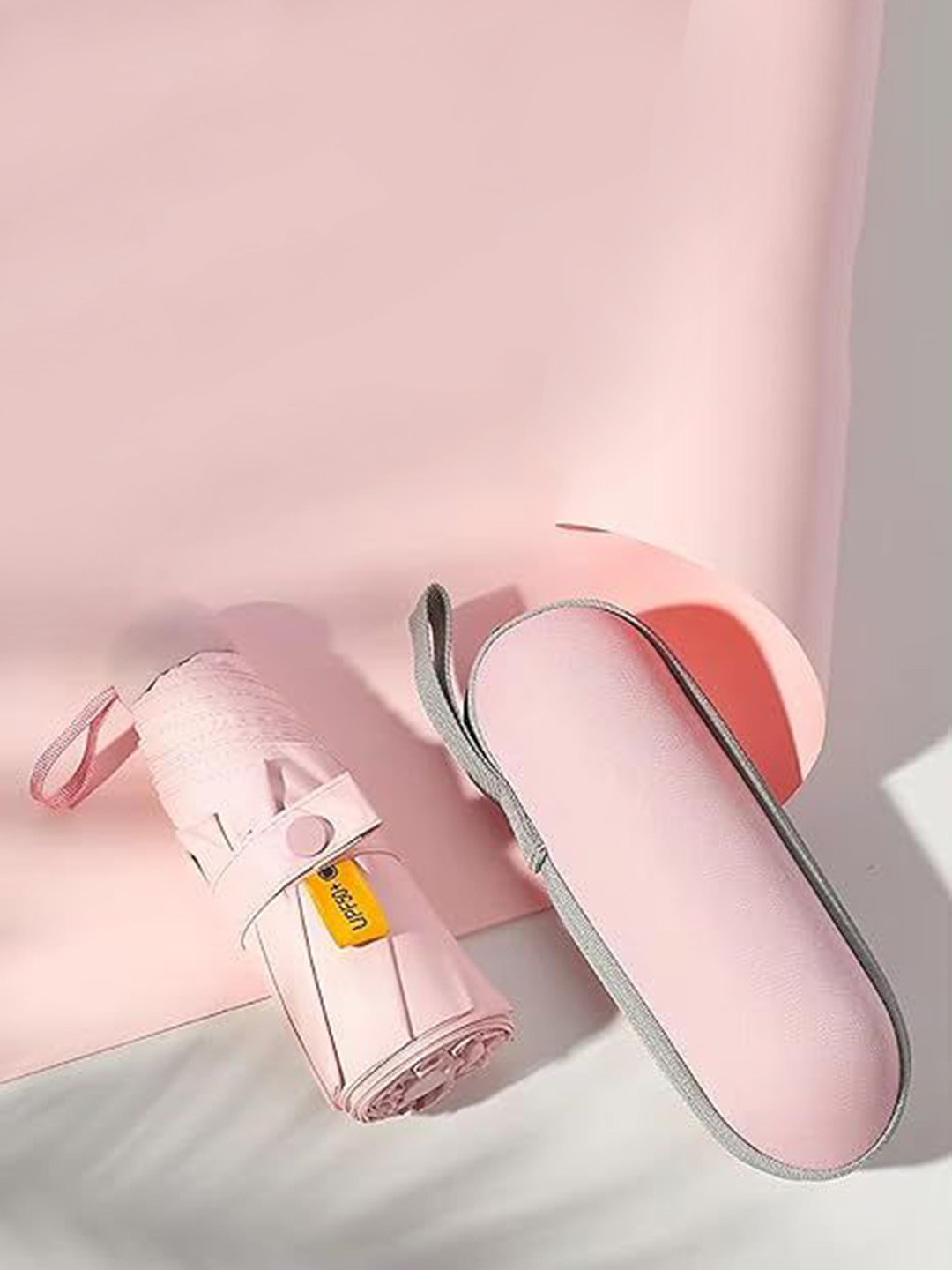 AUGEN Manual 4 Fold Capsule Mini Travel Umbrellas With Case