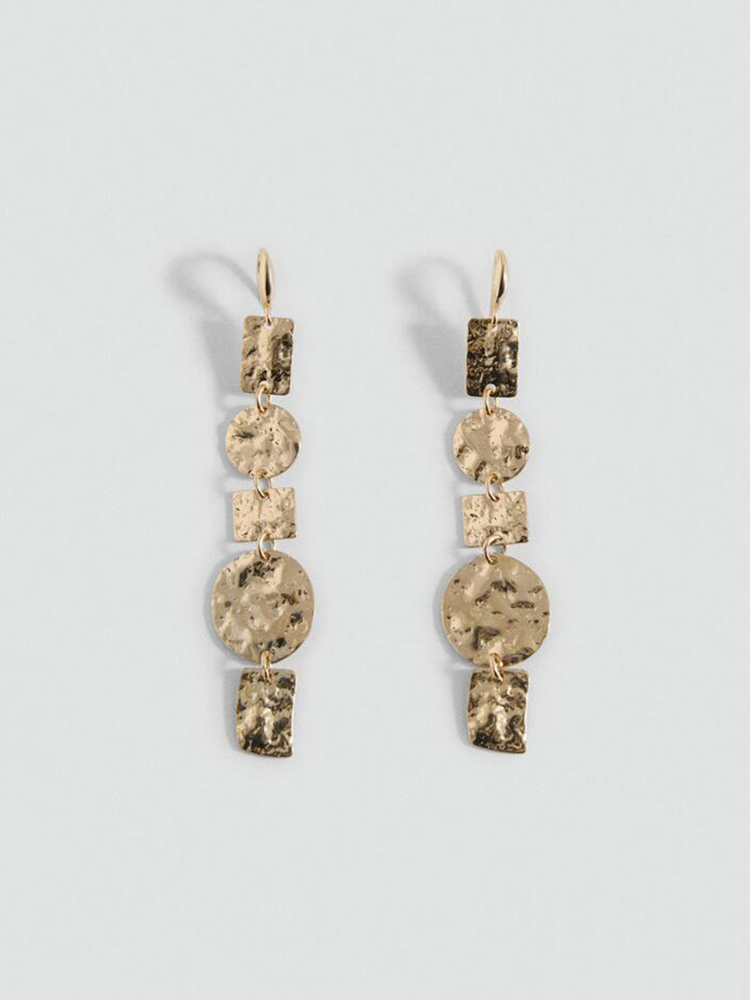 MANGO Teen Girls Rectangle & Circular Drop Earrings