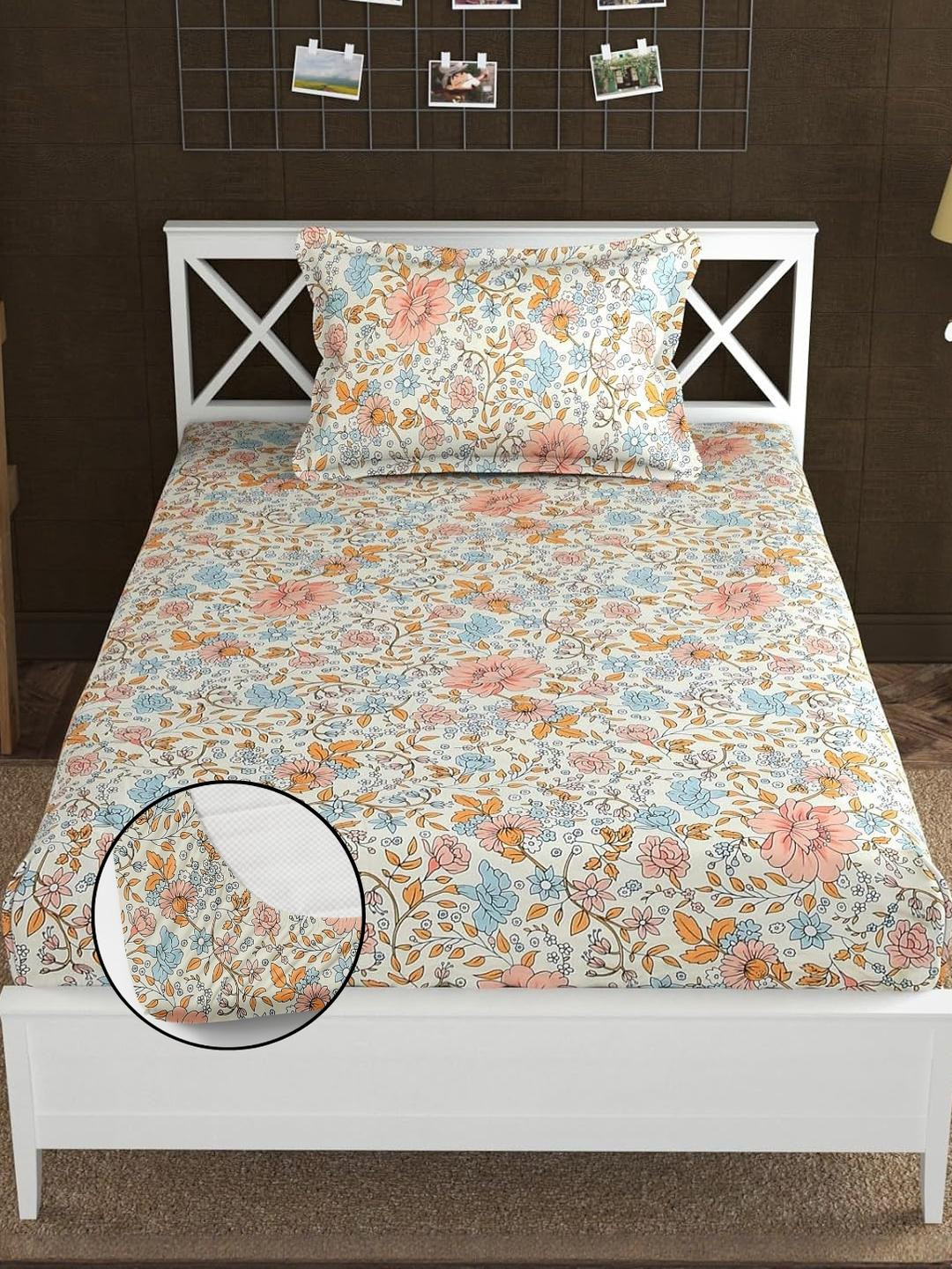 WELLNEST Microfiber Fitted Single Bedsheets