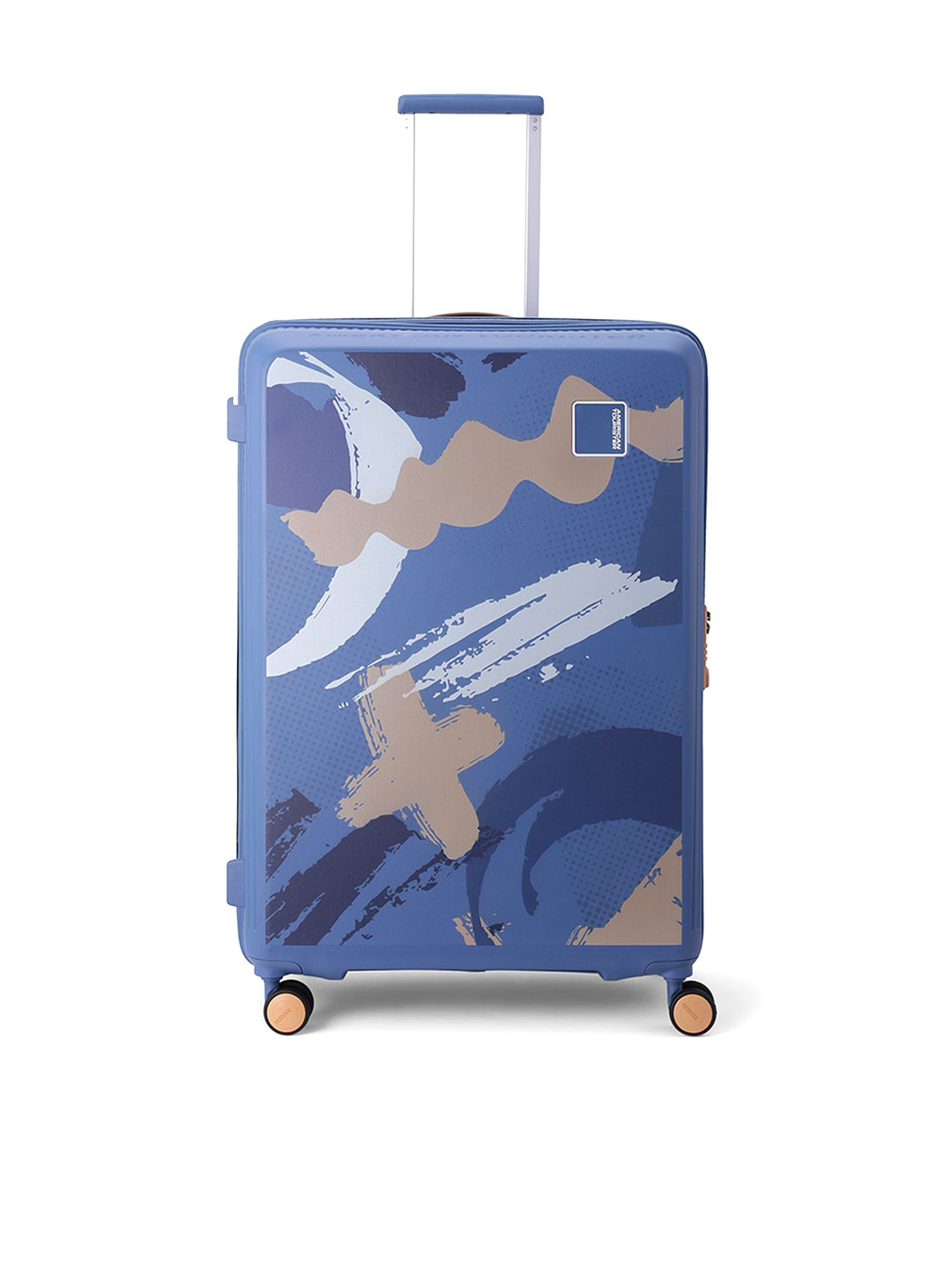 AMERICAN TOURISTER Unisex Elbrus Printed Hard-Sided Water-Resistant Large Trolley Bag