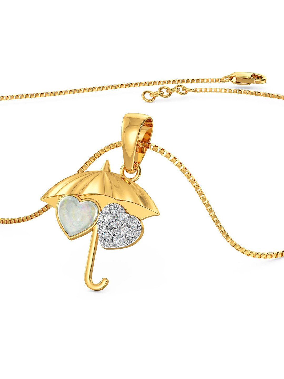 Joyalukkas 22KT Gold Umbrella Heart Pendant - 2.33g