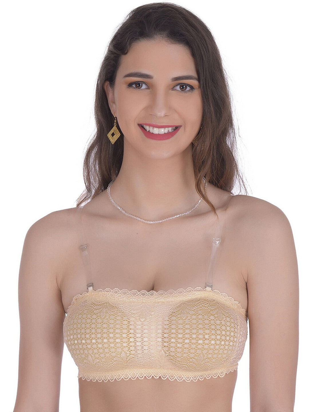 BROKE BRAND Women Half Coverage Lightly Padded Bandeau Bra