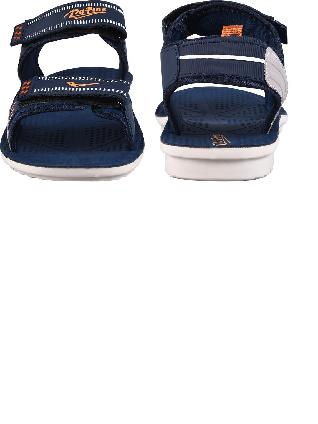 Pu-Pine A pair of blue solid Sandals