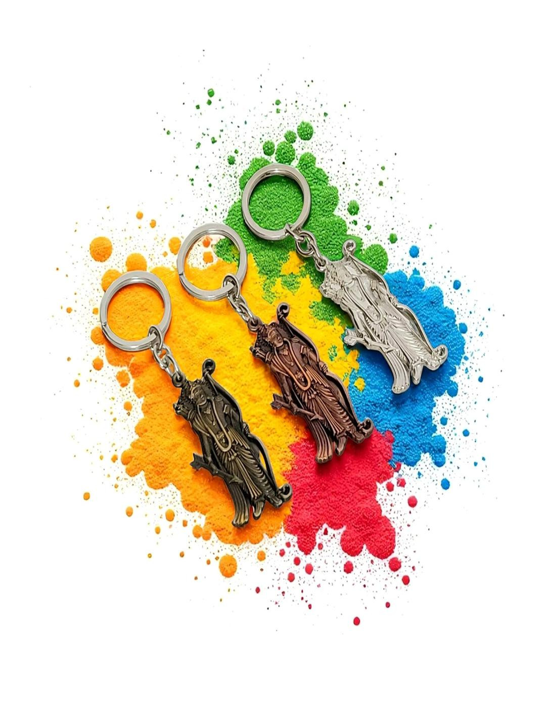 ADOREAL Pack Of 3 Shree Ram Keychain