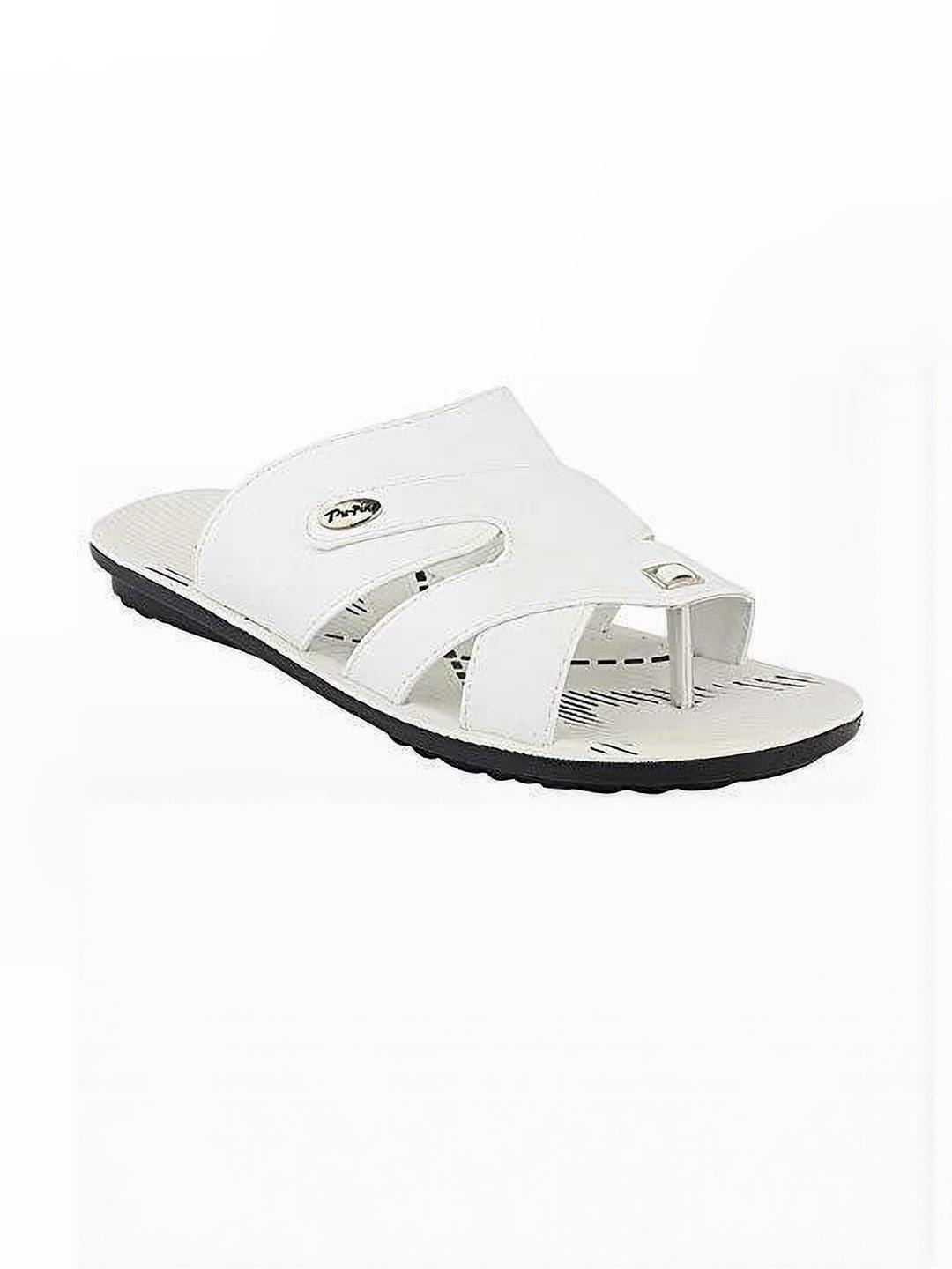 PU-PINE Men Casual White Flip Flops