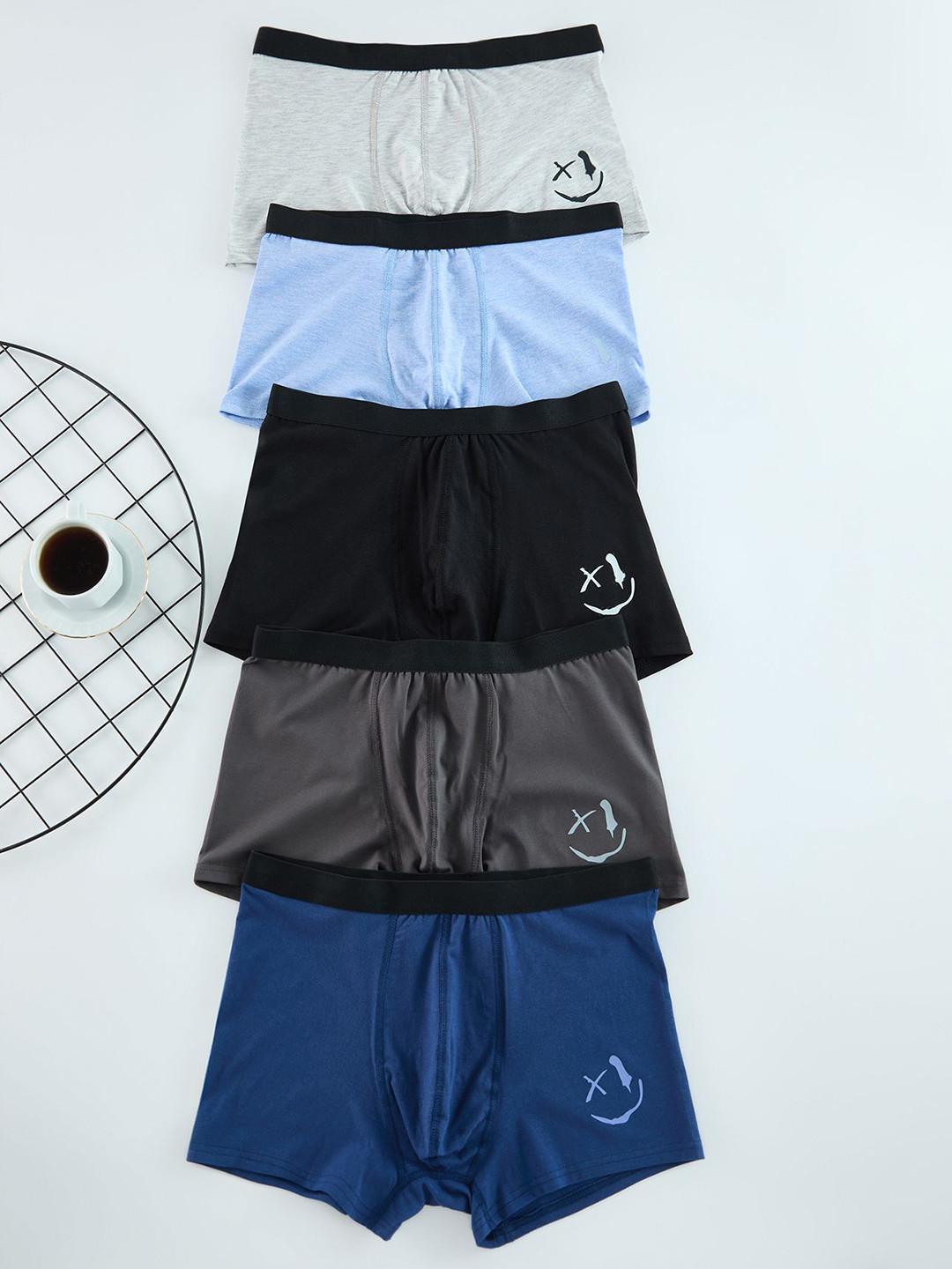 Trendyol Men Pack Of 5 Printed Boxers 1116495396