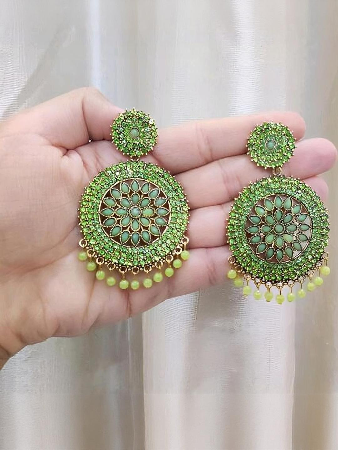 Grace Collections Circular Chandbalis Earrings