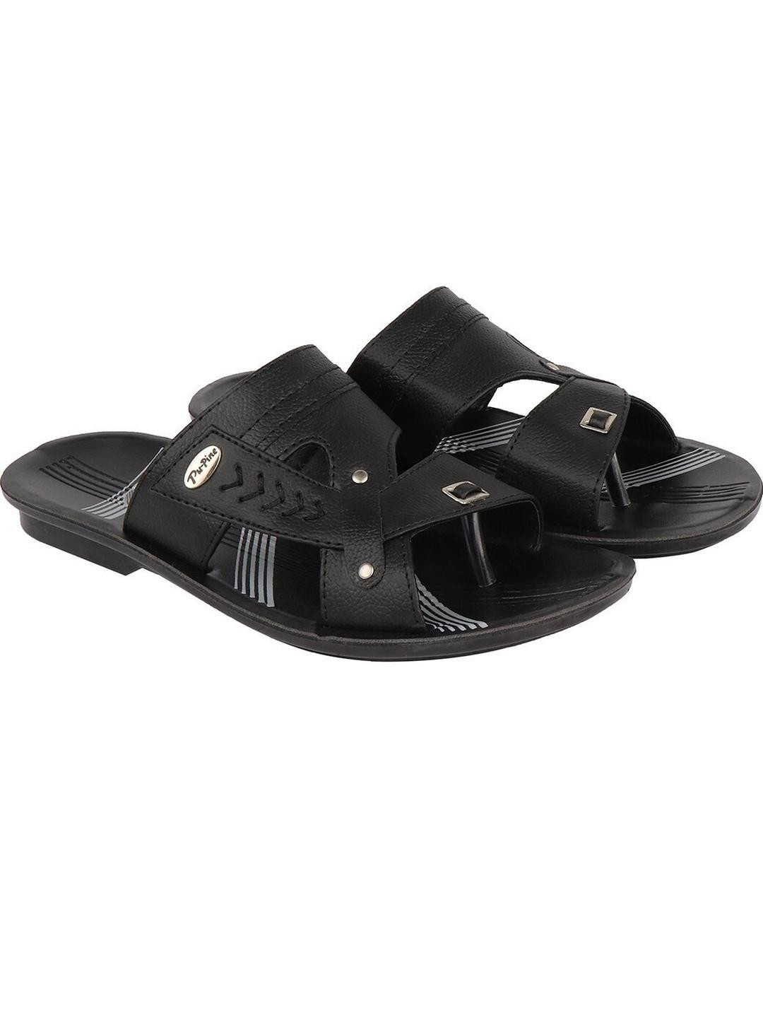 PU-PINE Men Open Toe Slip-On Sandals