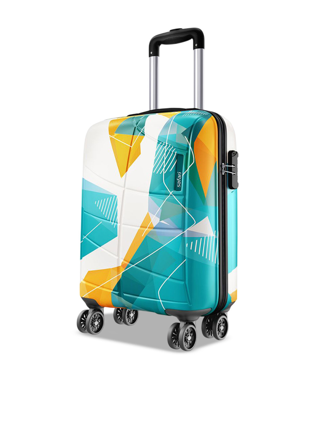 Safari Luma Neo Printed Hard-Sided Water-Resistant Cabin Trolley Bag