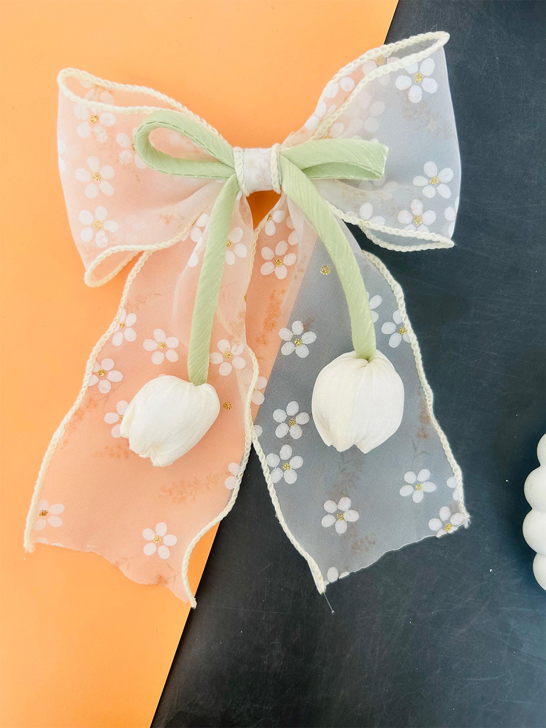 Radhya Accessories Women Tulip Blossom Bow Alligator Hair Clip