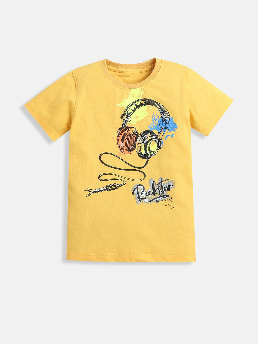 Adorn In Style Boys Graphic Printed Bio Finish Cotton T-shirt