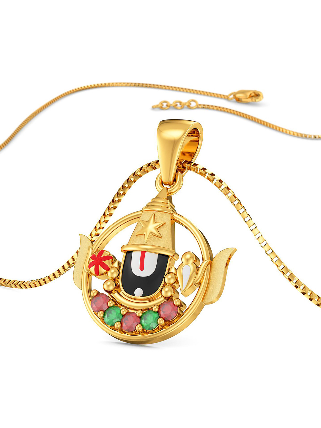 Joyalukkas 22KT Lord Tirupati Balaji Gold Locket - 2.782 g