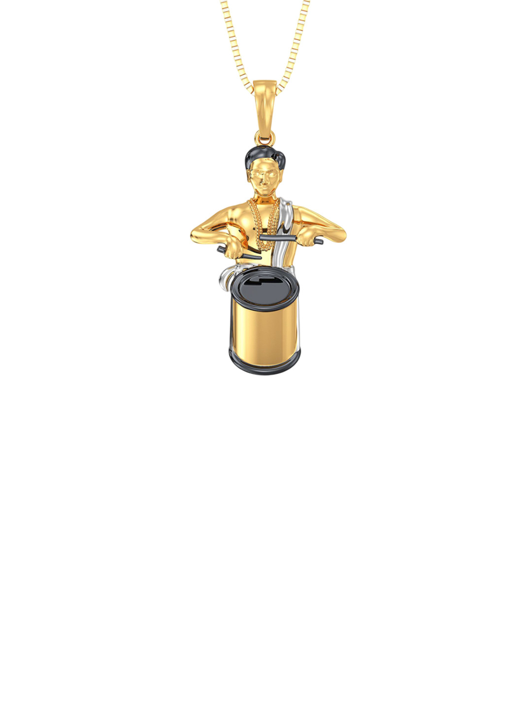 Joyalukkas 22KT Gold Chenda Melam Pendant - 3.606 g