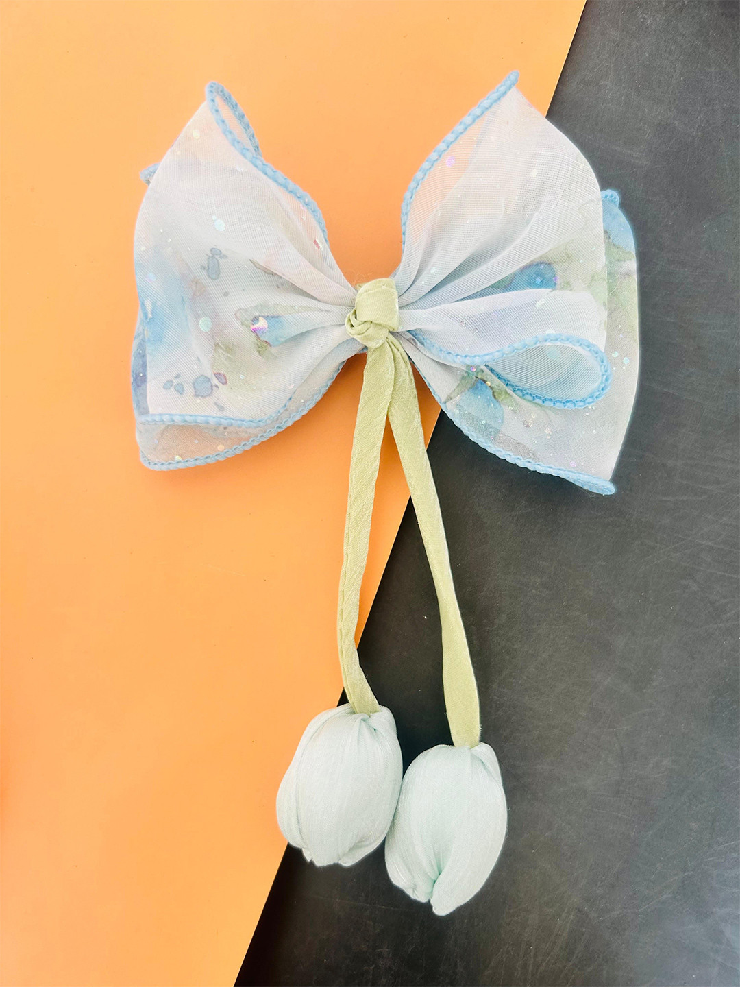 Radhya Accessories Women Tulip Blossom Hair Bow Clip
