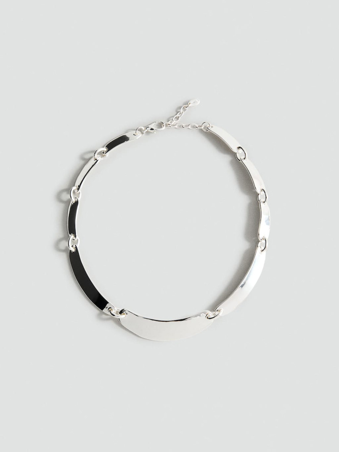 MANGO Metal Plate Necklace