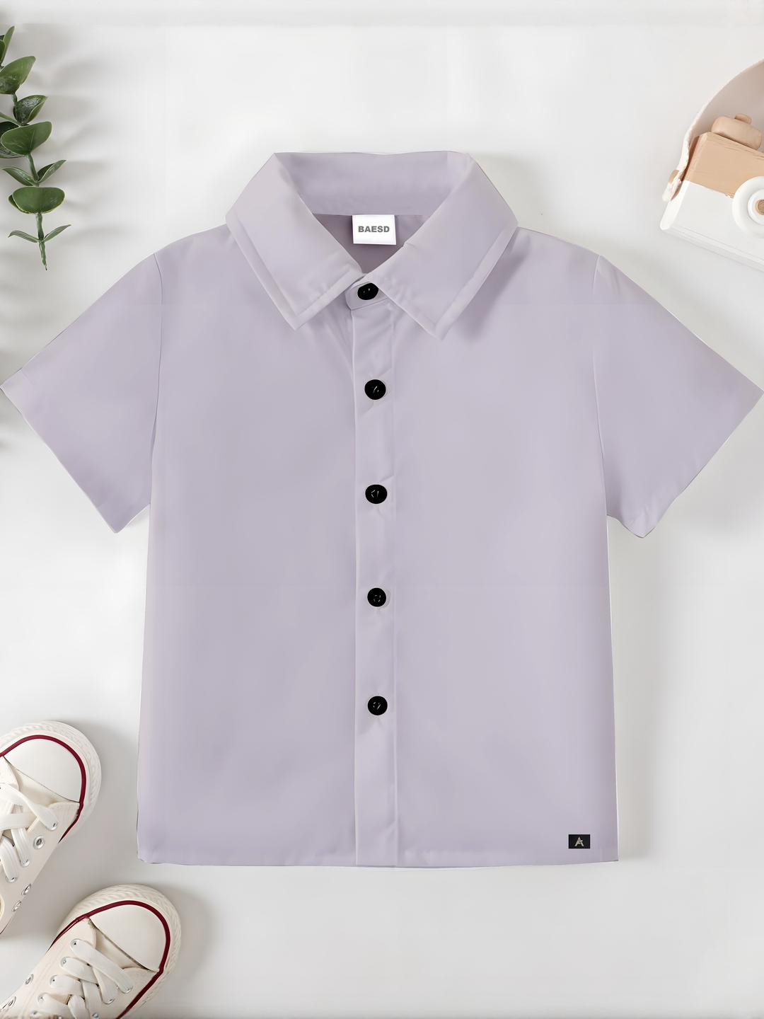 DUTT CREATION Boys Grey Polycotton Shirts