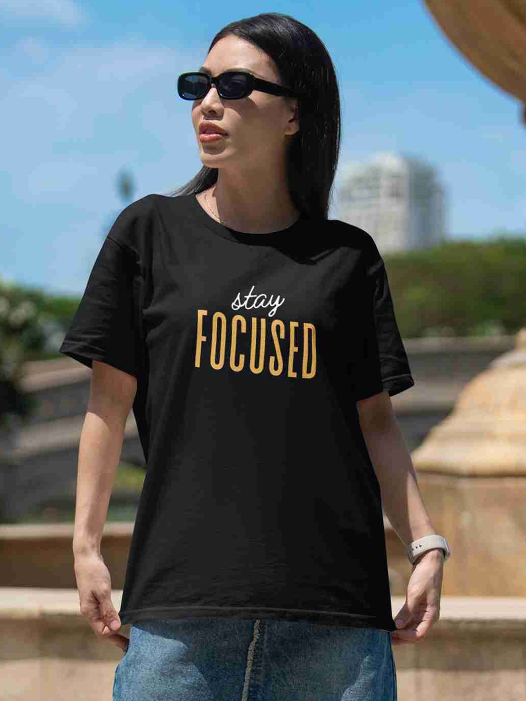 Hatke Trends Typography Printed Relaxed Fit Cotton T-shirt