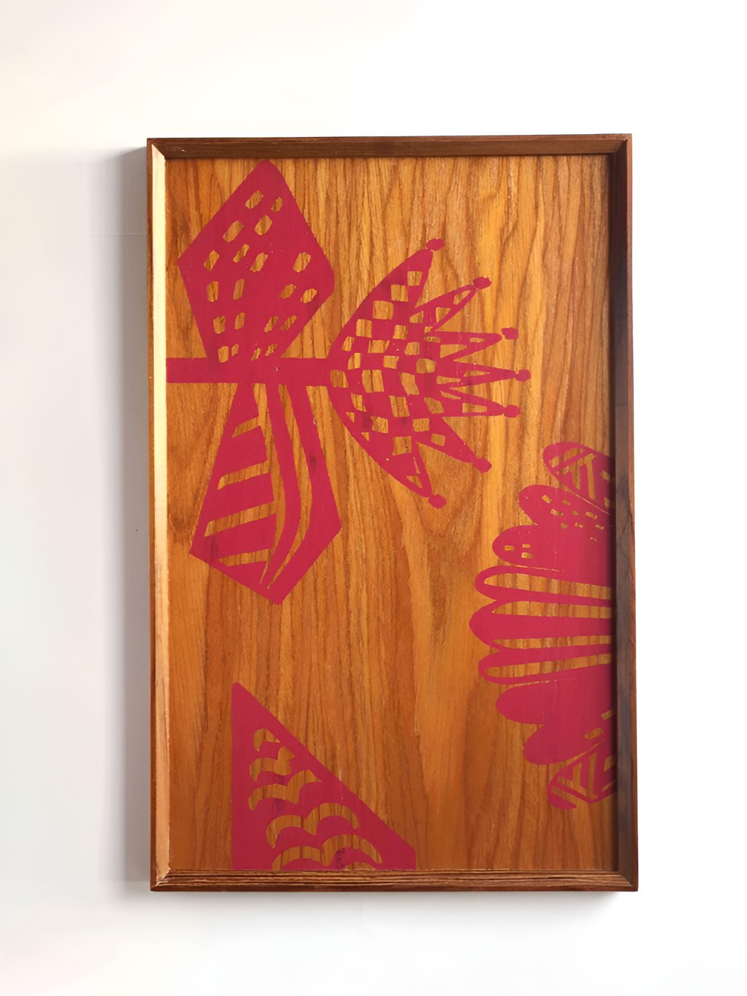 FREEDOM TREE Red Wood Easy to Clean Serving Tray