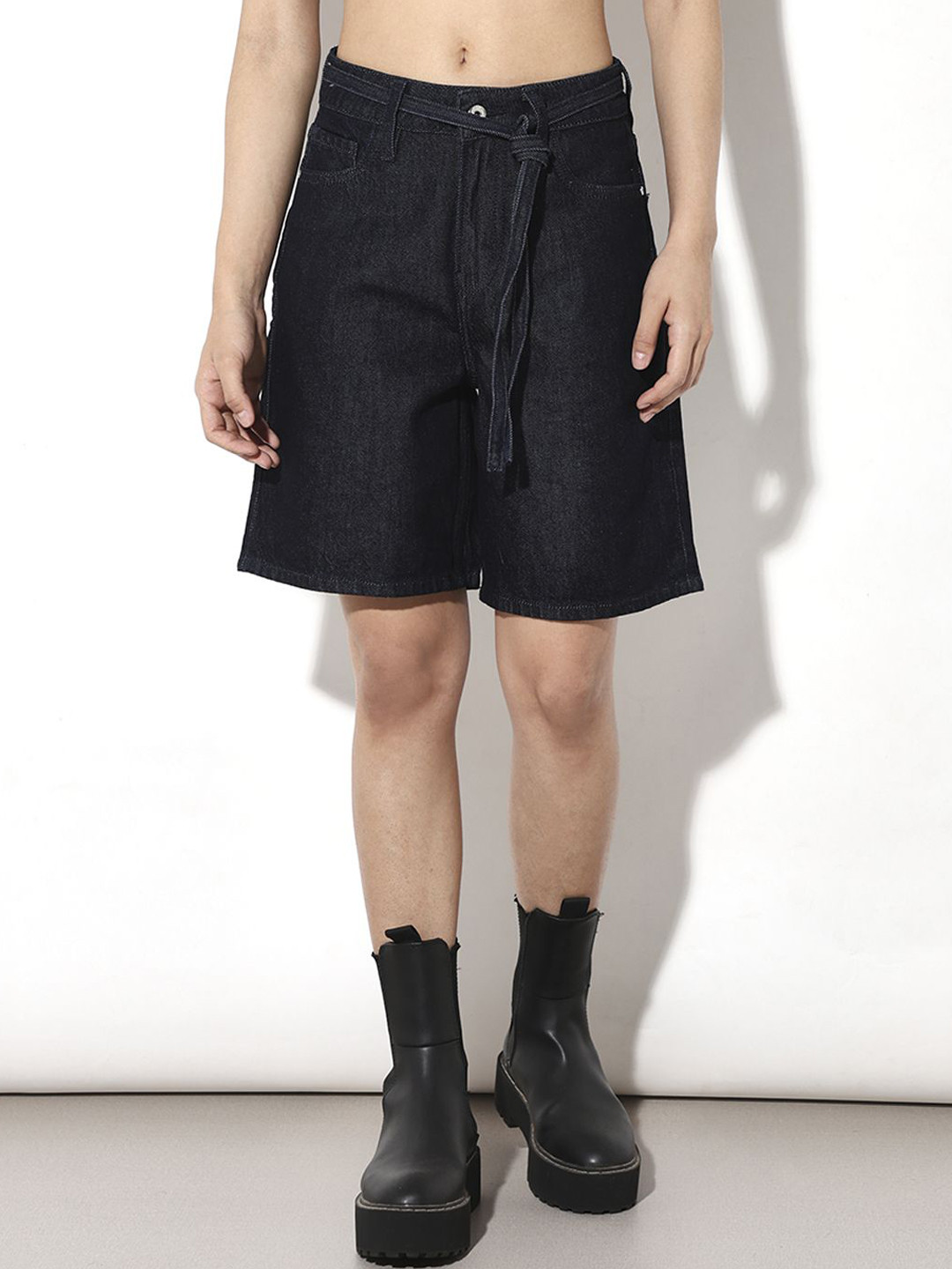 ONLY Women High-Rise Baggy Denim Shorts