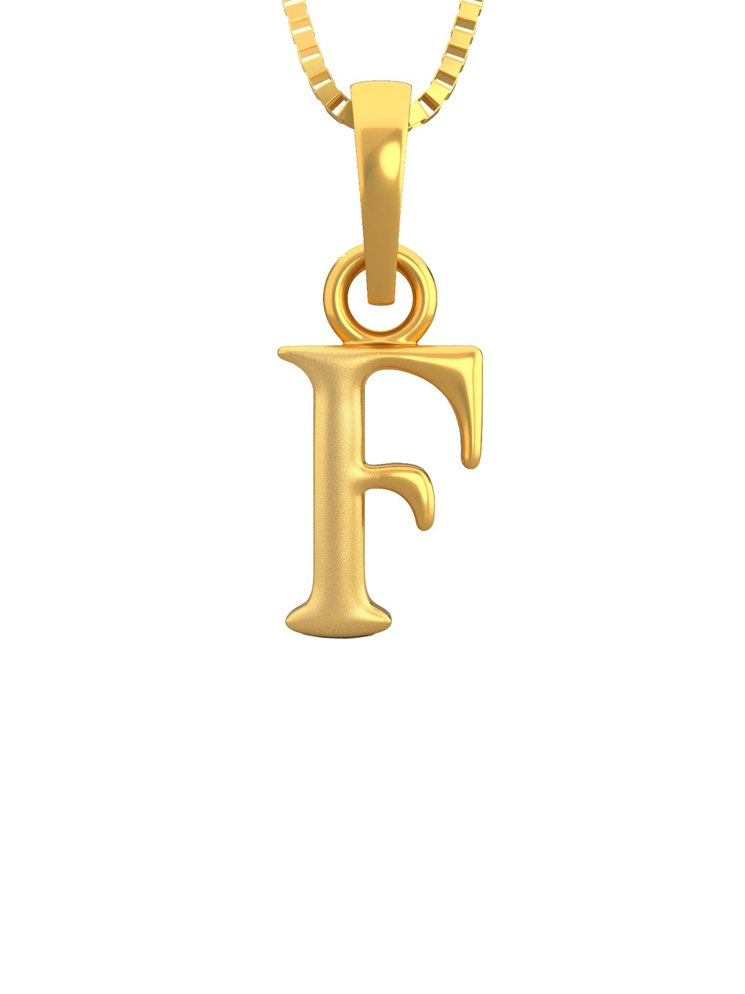 Joyalukkas Women 22KT Gold Alphabet F Pendant - 1.04 g