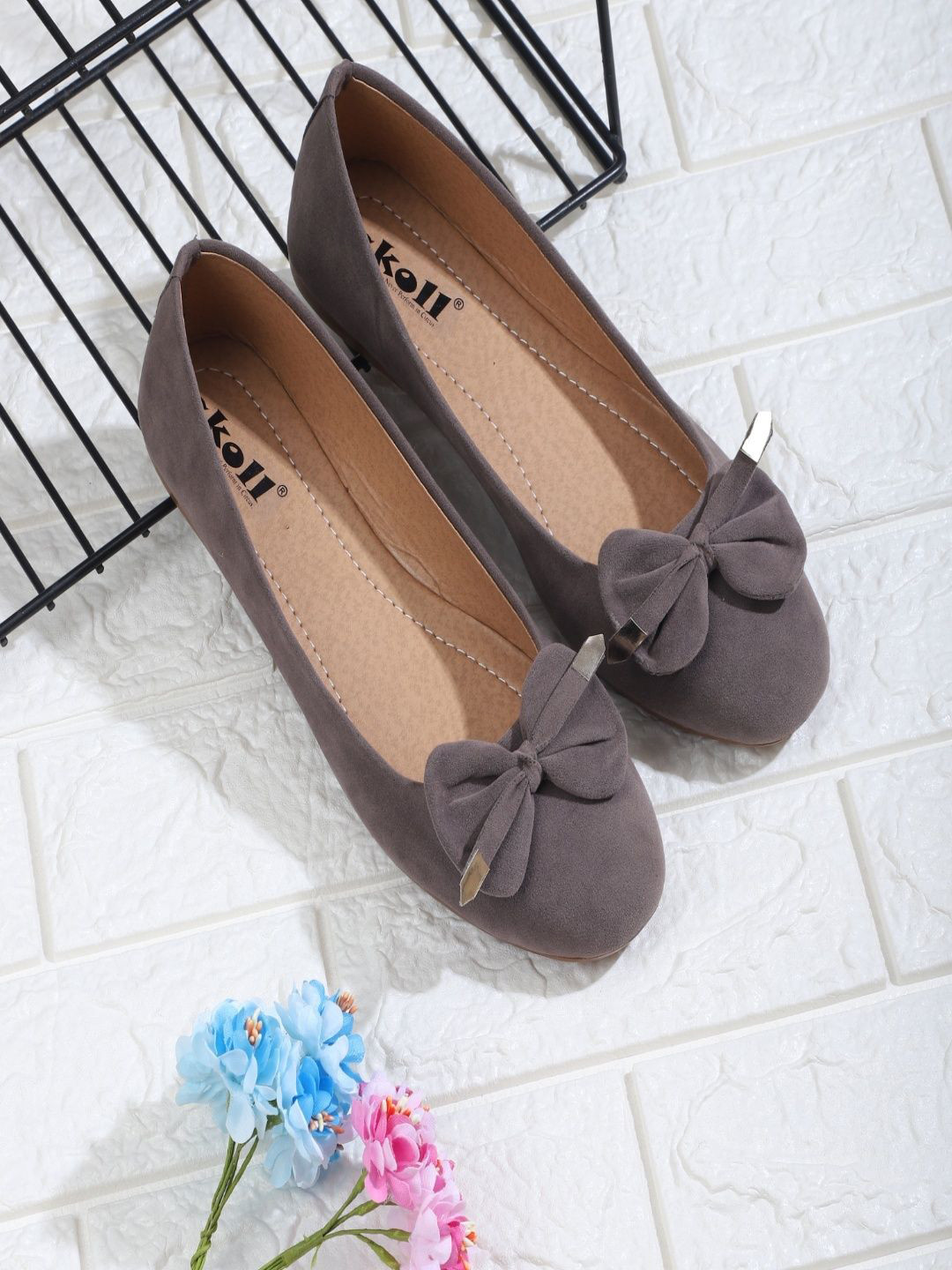 SKOLL Women Casual Western - Embellished Ballerinas with Bow