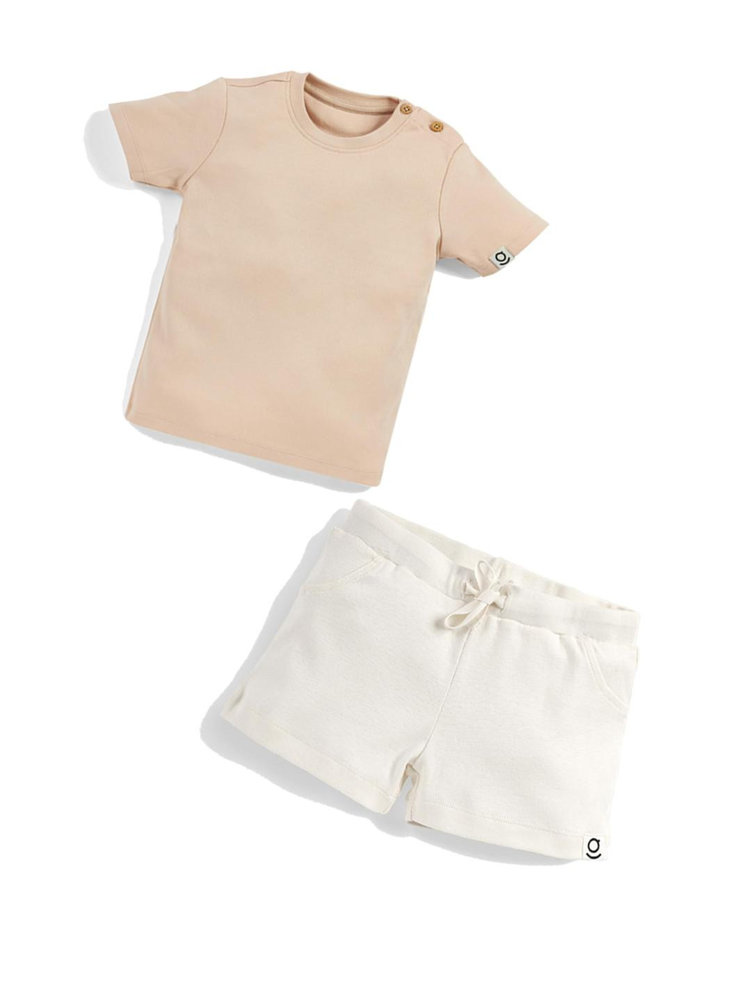 SPROG COLLECTION Kids-Unisex Brown Pure Cotton Clothing Set