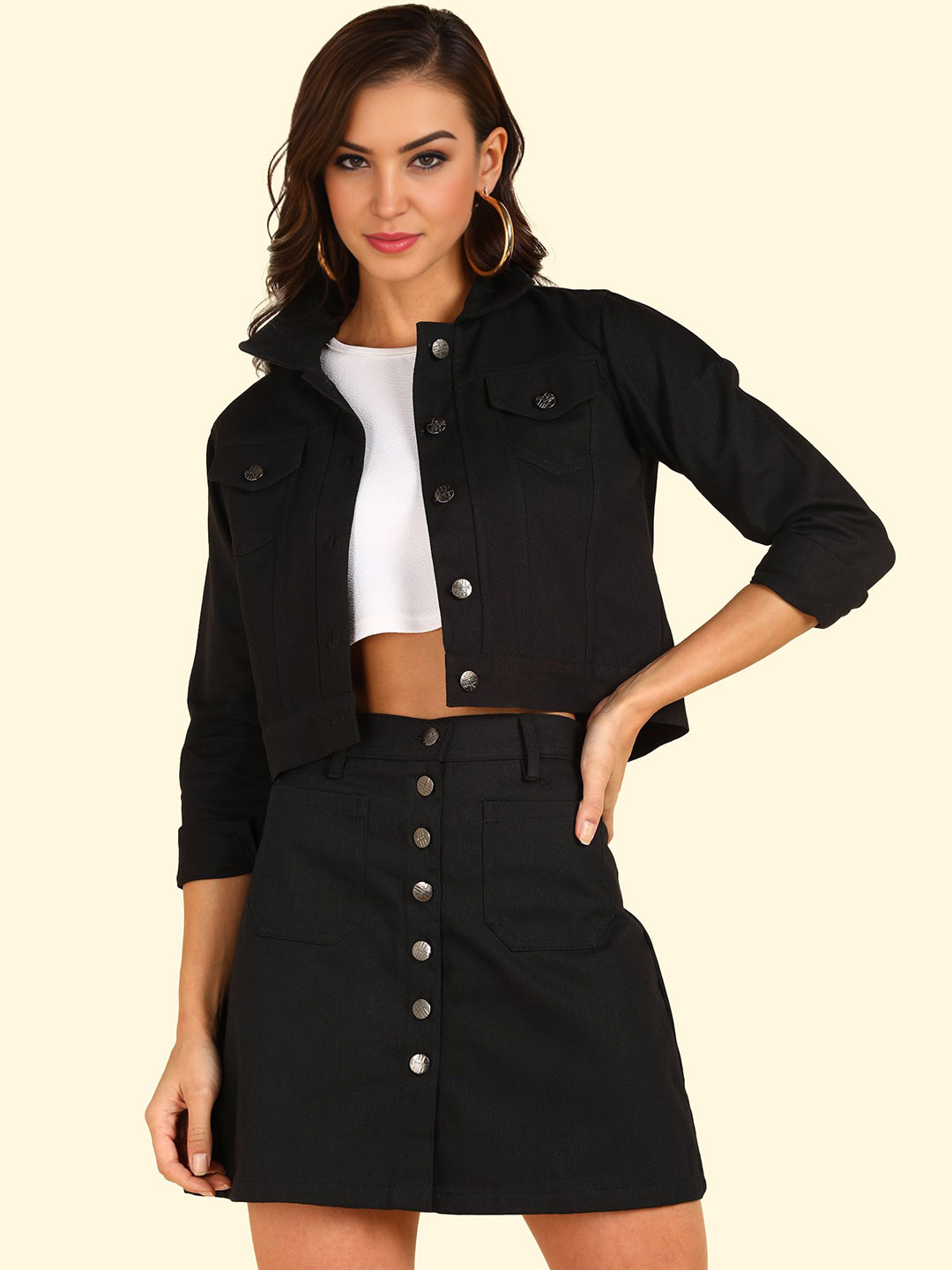 MONTREZ Crop Jacket And Skirt