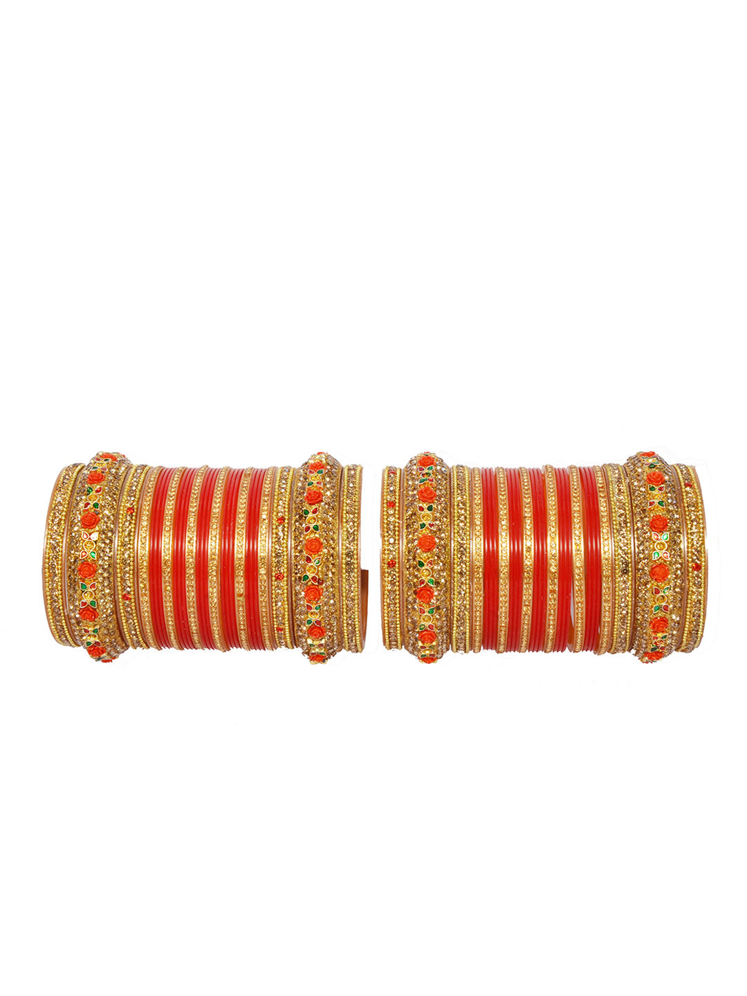 Shinemore Set Of 56 Artificial Stones Studded Bangles